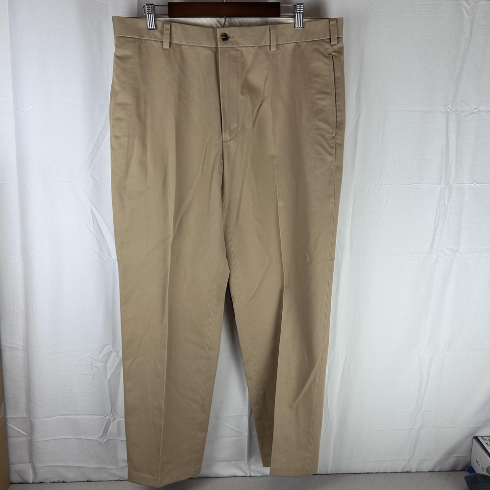 Brooks Brothers Pants Mens 38x30 Khaki Advantage‎ Chino Clark Flat Front Cotton